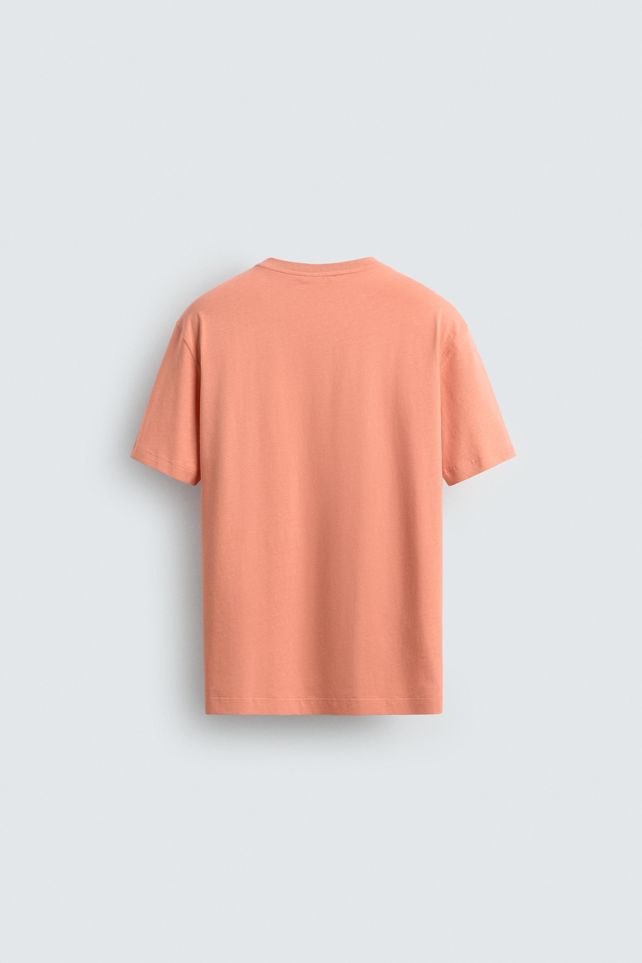 T-SHIRT REGULAR FIT BRODERIE CONTRASTANTE